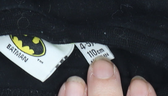 Primark Boys Black Batman Graphic Short Sleeve Cotton T-Shirt 4-5 Years