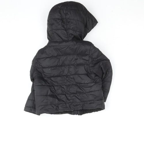 Michael Kors Black Unisex Baby Puffer Jacket 2T Hooded Quilted Winter Coat