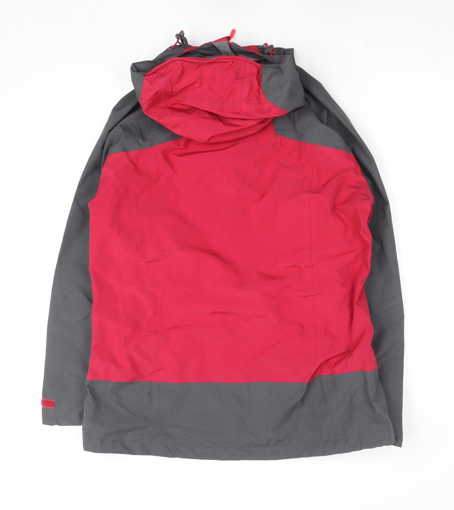 Crane Womens Red Grey Waterproof Hooded Outdoor Jacket Size M
