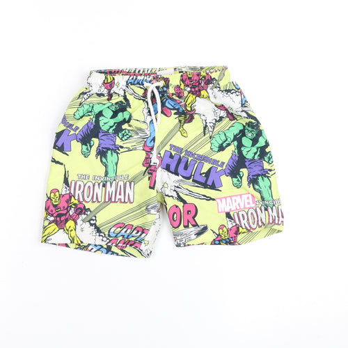 Marvel Boys Multicoloured 6-7 Years Swim Shorts with Superhero Print
