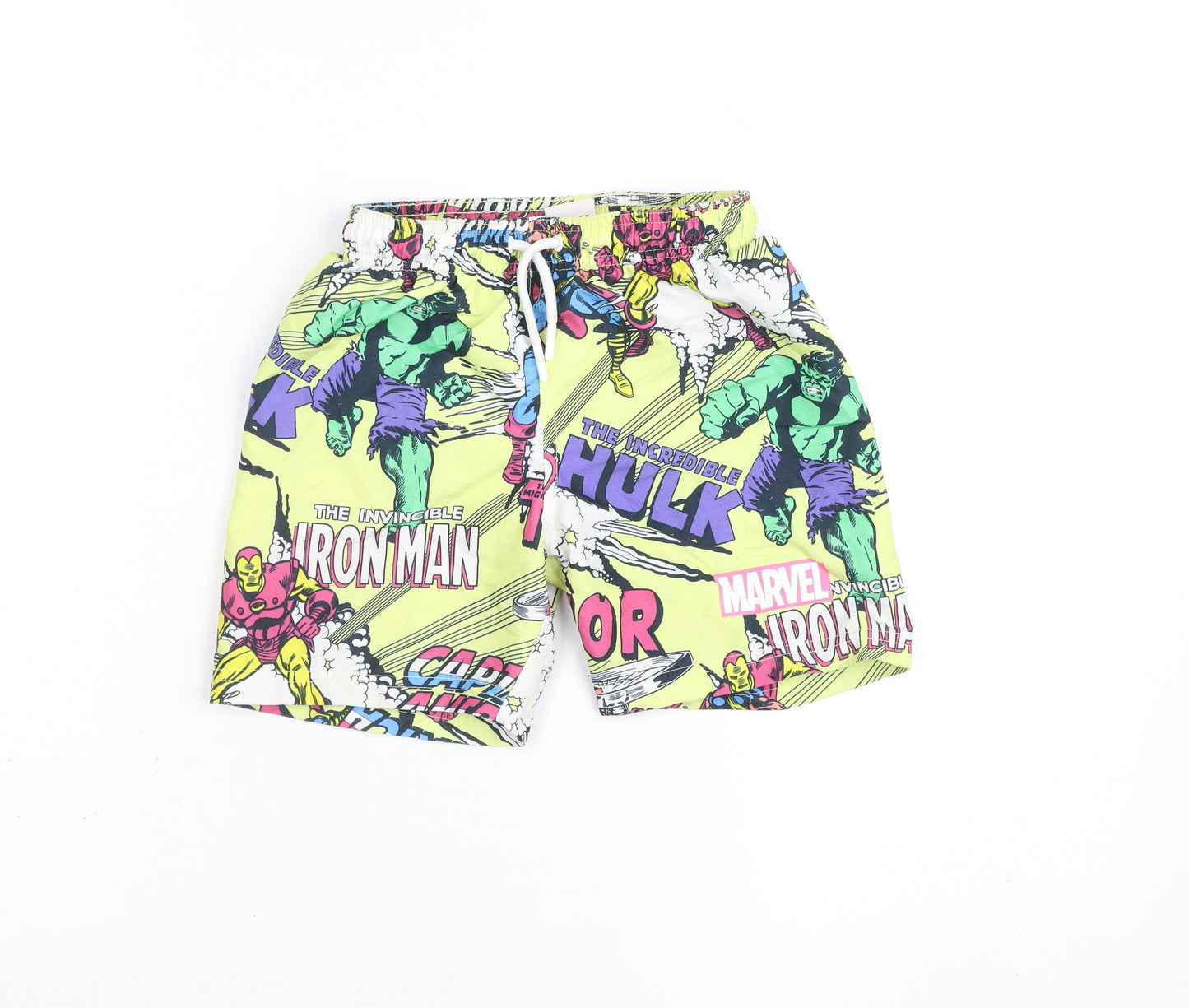 Marvel Boys Multicoloured 6-7 Years Swim Shorts with Superhero Print