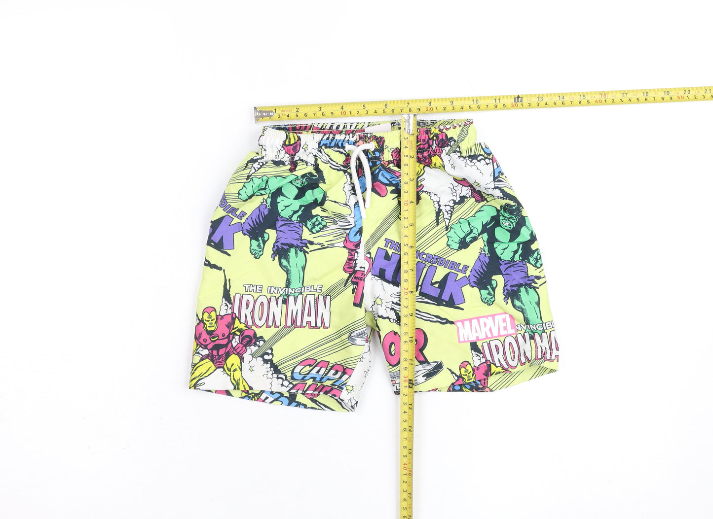 Marvel Boys Multicoloured 6-7 Years Swim Shorts with Superhero Print