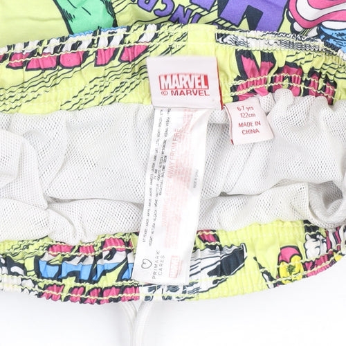 Marvel Boys Multicoloured 6-7 Years Swim Shorts with Superhero Print