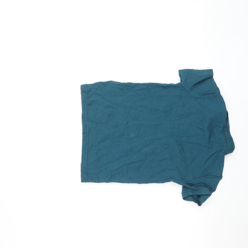 Next Boys Blue Polo Shirt 8 Years Cotton Blend Short Sleeve Casual Top