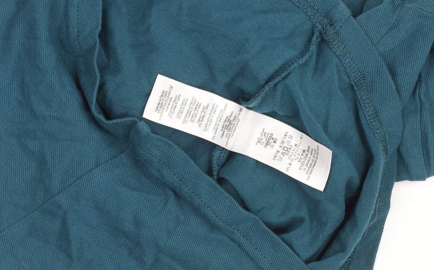 Next Boys Blue Polo Shirt 8 Years Cotton Blend Short Sleeve Casual Top