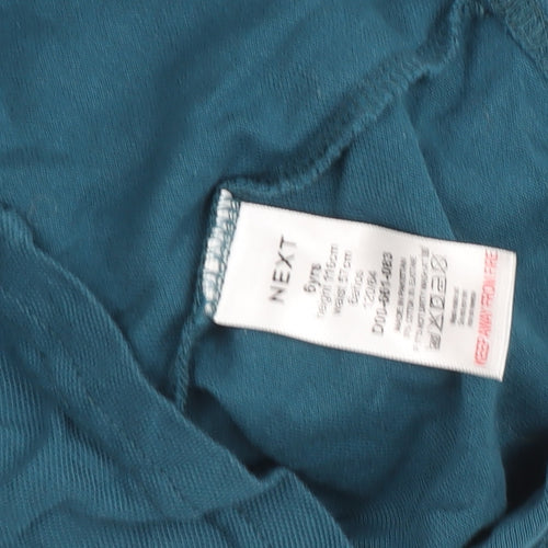 Next Boys Blue Polo Shirt 8 Years Cotton Blend Short Sleeve Casual Top