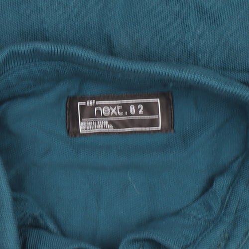 Next Boys Blue Polo Shirt 8 Years Cotton Blend Short Sleeve Casual Top