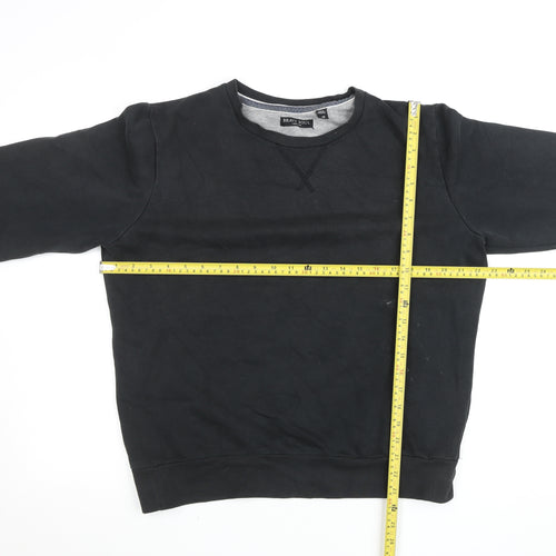 Brave Soul Women’s Black Cotton Blend Pullover Sweatshirt M