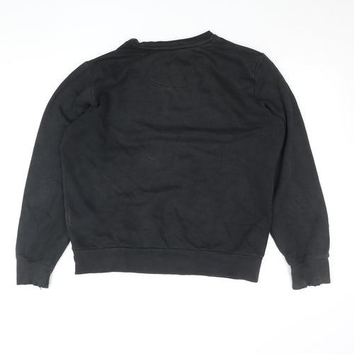Brave Soul Women’s Black Cotton Blend Pullover Sweatshirt M