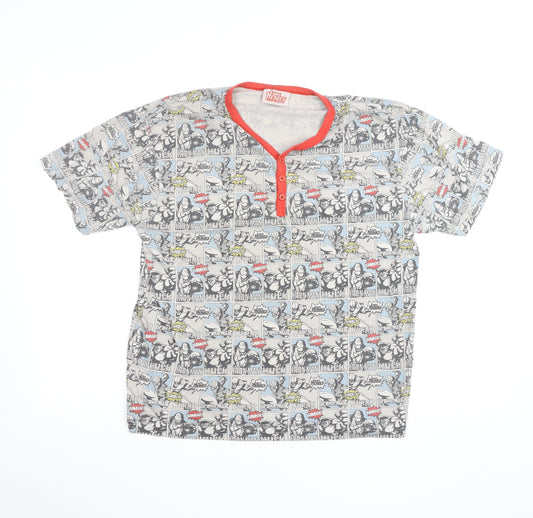 Marvel Heroes Men's Multicoloured Henley Cotton T-Shirt M