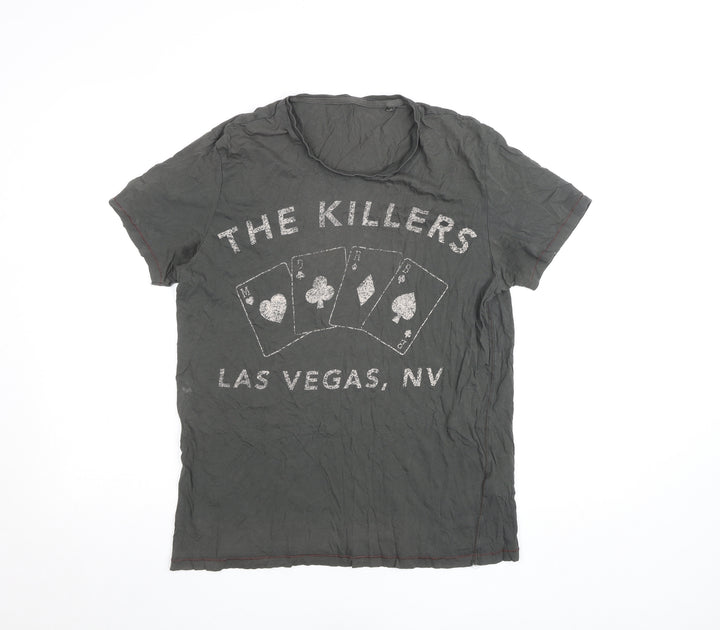 Next Women's Grey Music Print Short Sleeve Cotton T-Shirt M