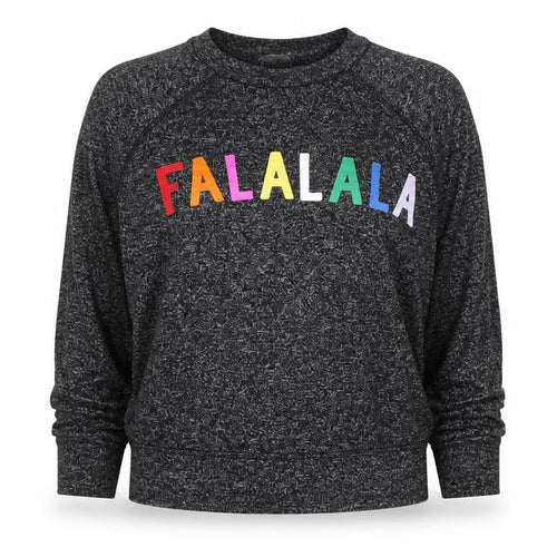 PINK Womens Grey Long Sleeve Relaxed Jersey Christmas Top Size S