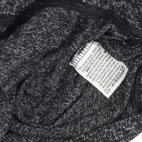 PINK Womens Grey Long Sleeve Relaxed Jersey Christmas Top Size S