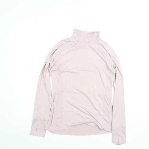 RBX Womens Pink Long Sleeve Mock Neck Activewear Top Size S