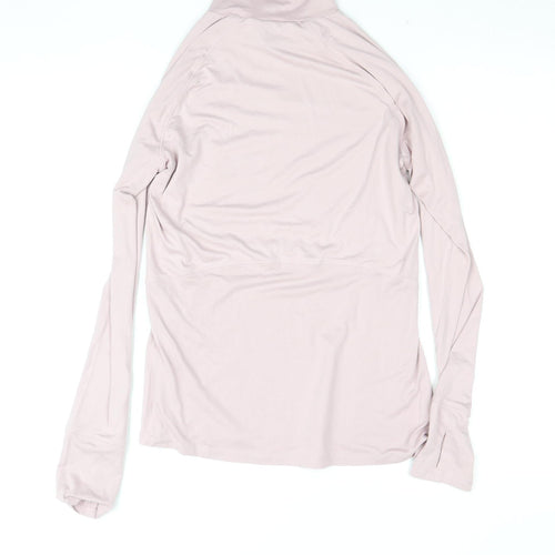 RBX Womens Pink Long Sleeve Mock Neck Activewear Top Size S