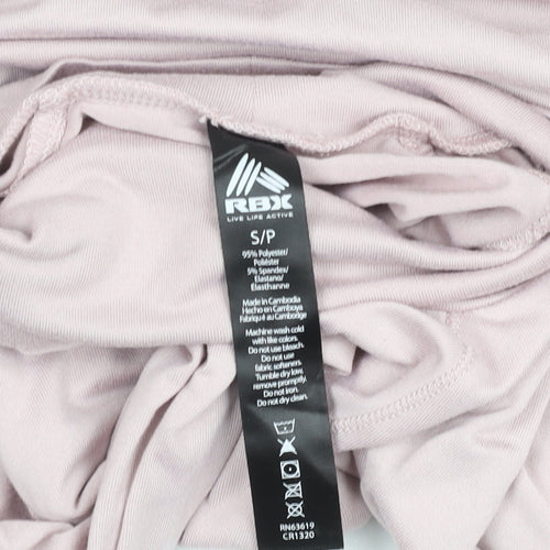 RBX Womens Pink Long Sleeve Mock Neck Activewear Top Size S