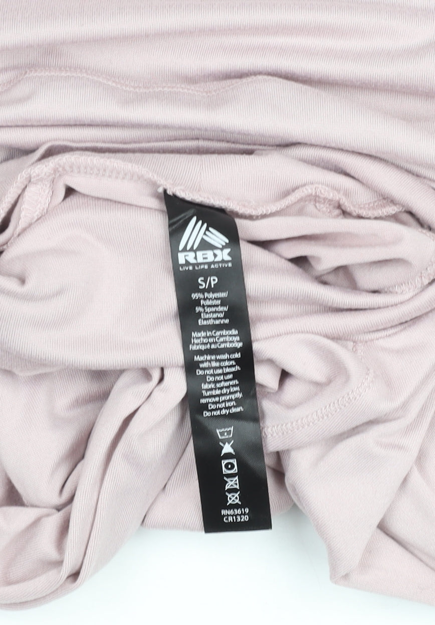 RBX Womens Pink Long Sleeve Mock Neck Activewear Top Size S