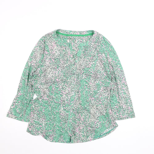 Marks and Spencer Womens Green Floral Button-Up Tunic Top UK 14