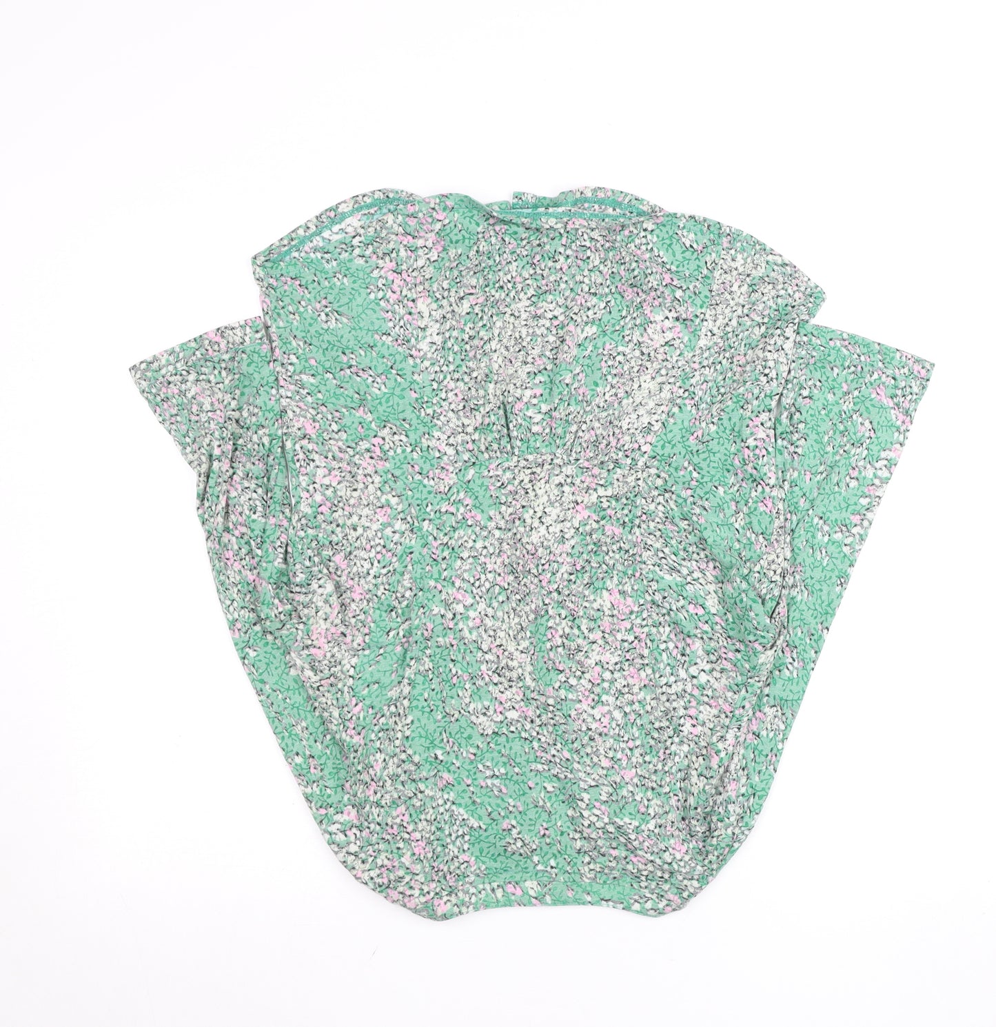 Marks and Spencer Womens Green Floral Button-Up Tunic Top UK 14