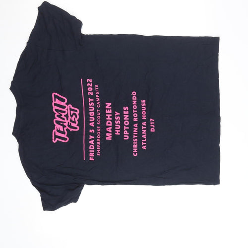 SOL'S Women's Black Team17 Fest Graphic Cotton T-Shirt Size M