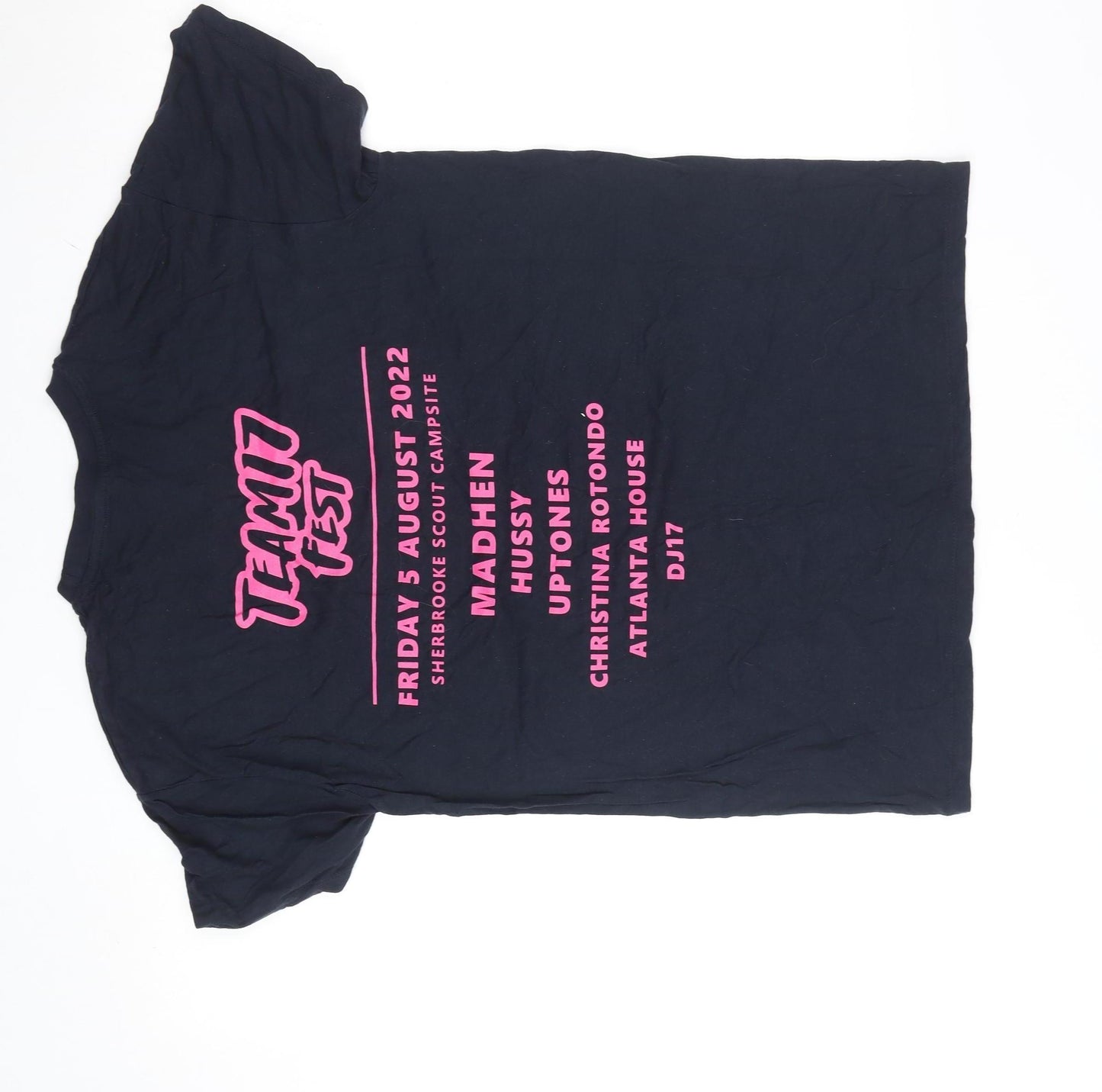 SOL'S Women's Black Team17 Fest Graphic Cotton T-Shirt Size M