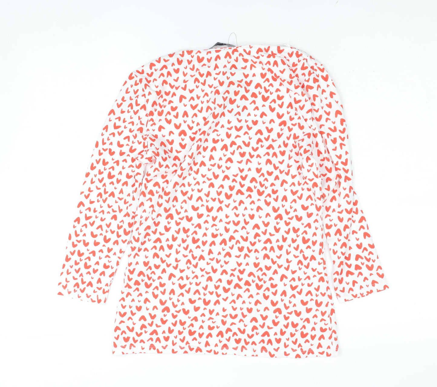 Marks and Spencer Women's Pink Heart Print 3/4 Sleeve T-Shirt Size 10