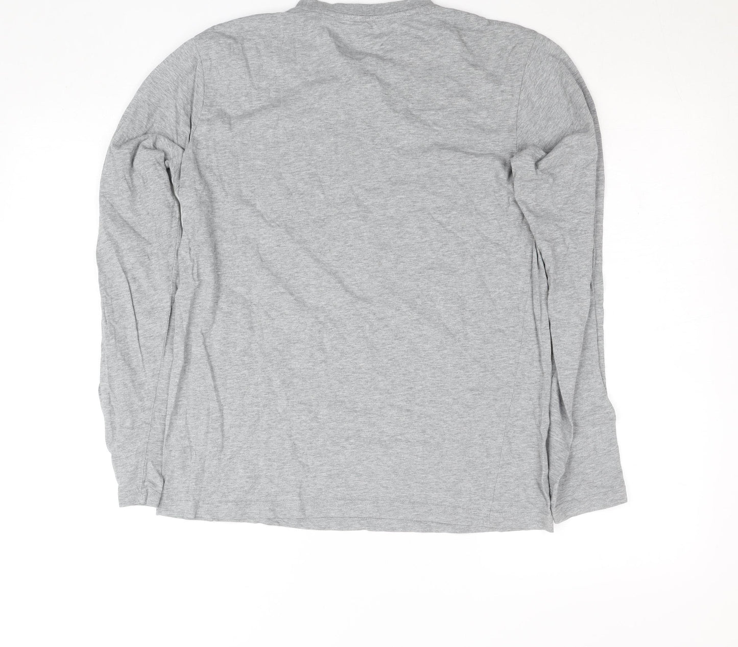 Billabong Women's Grey Long Sleeve Crew Neck Graphic T-Shirt Size S