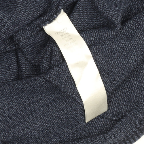 Apricot Women Blue Knit Dolman Sleeve Relaxed Fit Top Size S