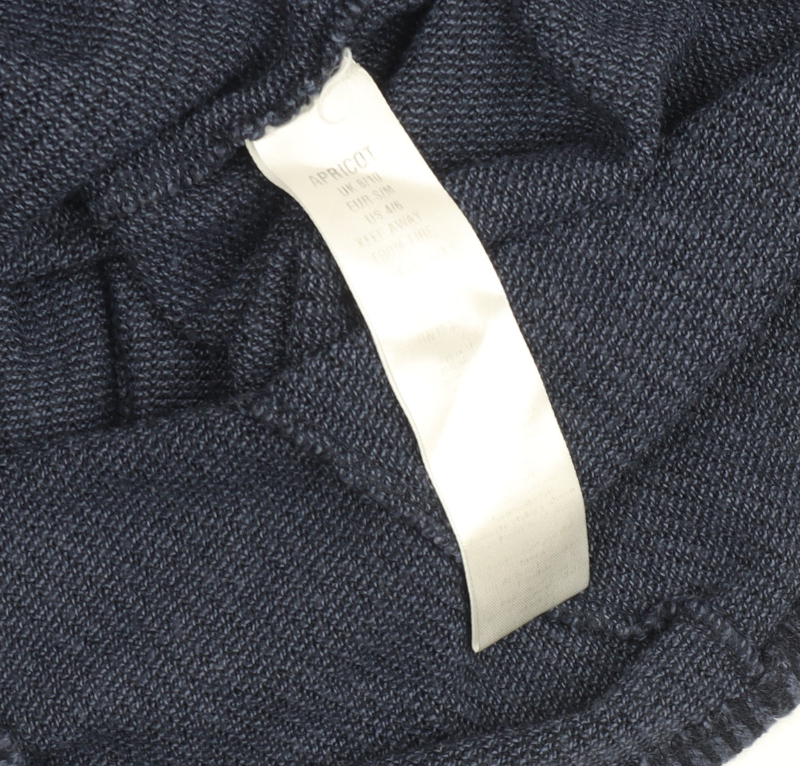 Apricot Women Blue Knit Dolman Sleeve Relaxed Fit Top Size S
