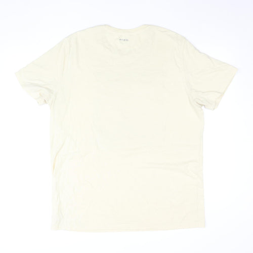 Old Navy Men’s Beige XLT Tall Graphic Print Cotton T-Shirt