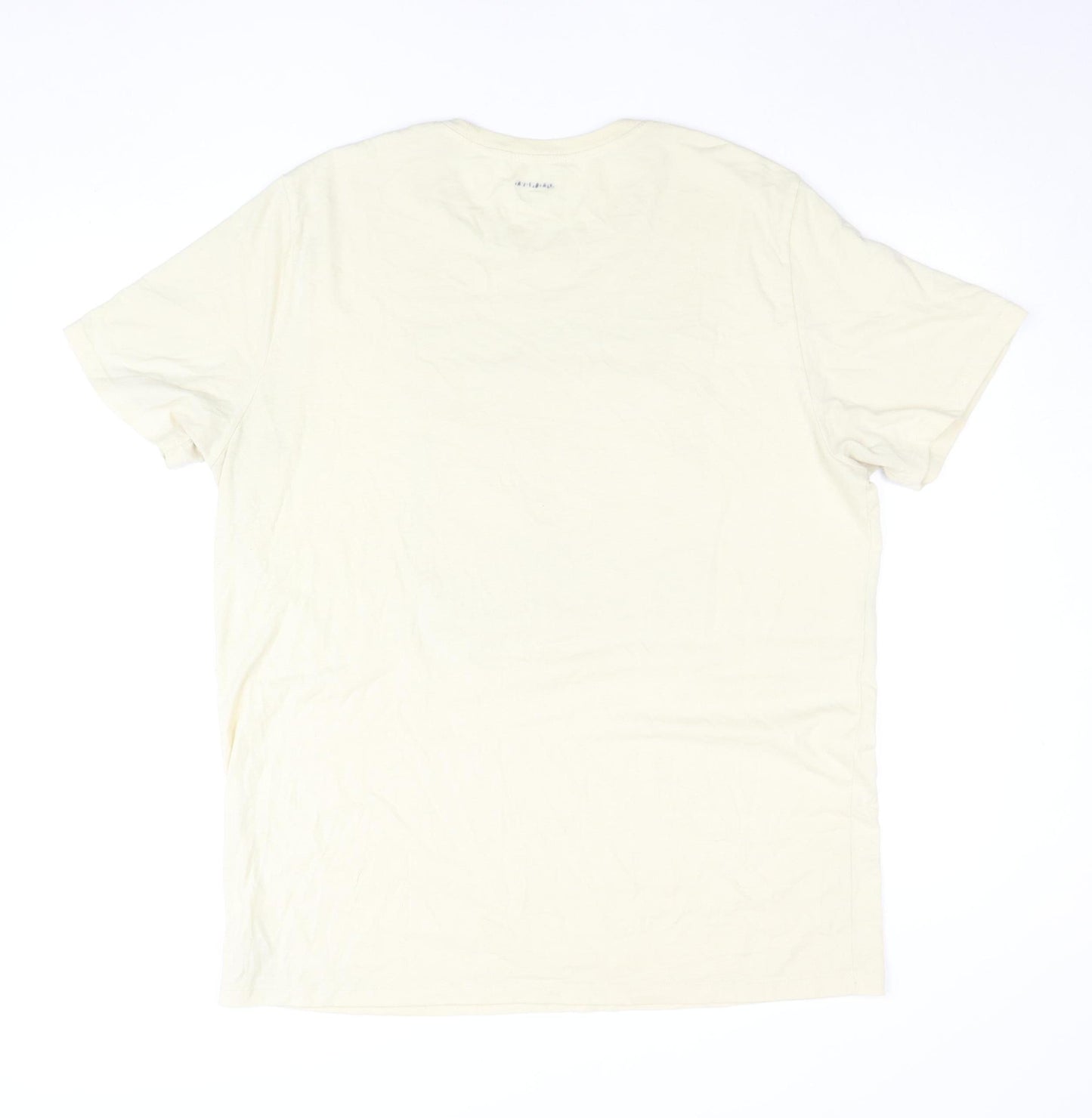 Old Navy Men’s Beige XLT Tall Graphic Print Cotton T-Shirt