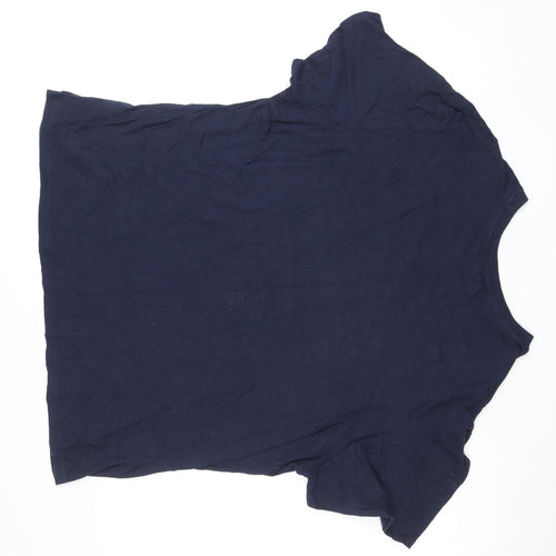 Primark Womens Blue 3XL Basic Paris Print Cotton T-Shirt