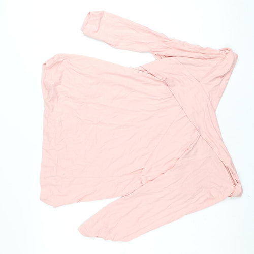 Bodyflirt Women's Pink 3/4 Sleeve Off Shoulder Wrap Blouse Size 12