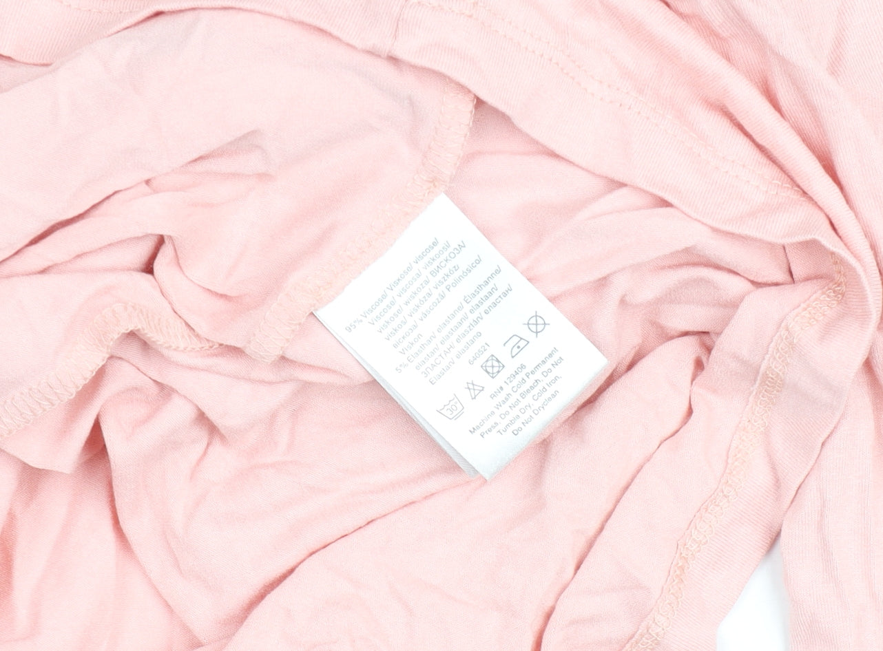 Bodyflirt Women's Pink 3/4 Sleeve Off Shoulder Wrap Blouse Size 12