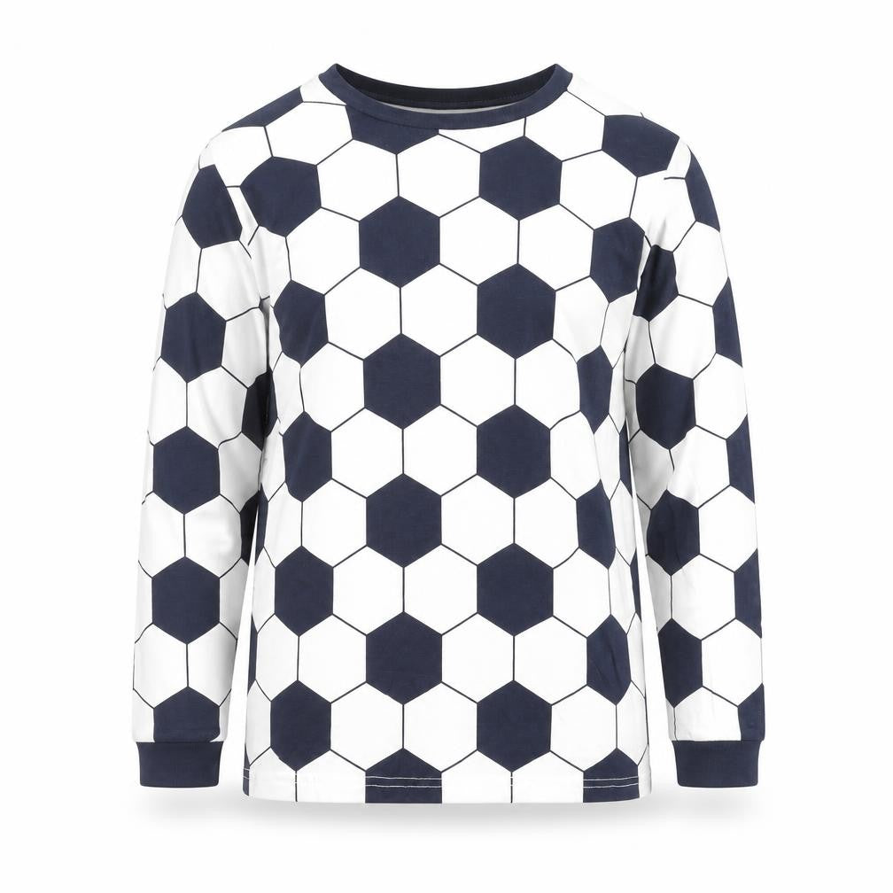 Marks and Spencer Boys Black & White Long Sleeve Cotton Sports T-Shirt 13-14 Yrs
