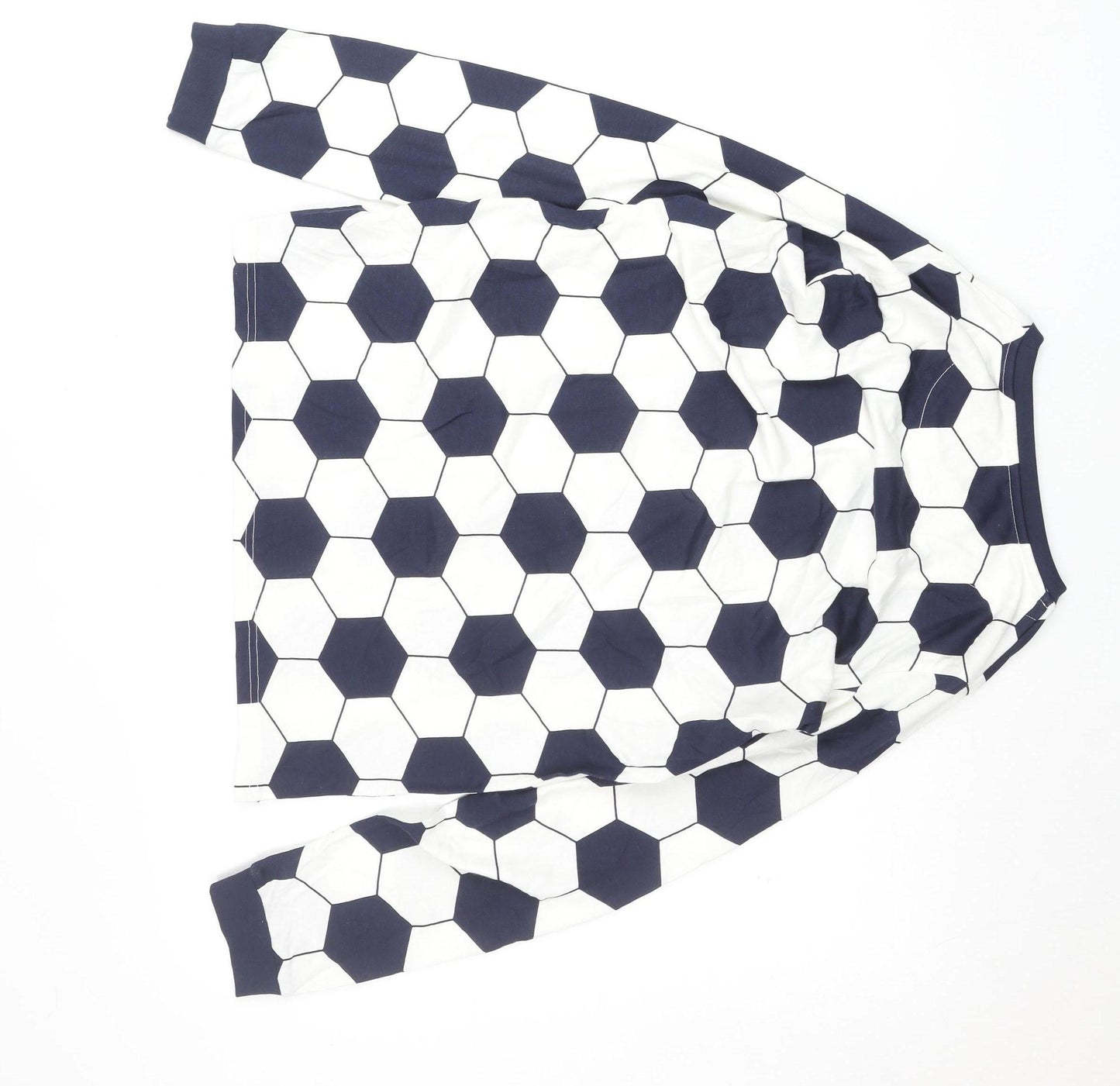 Marks and Spencer Boys Black & White Long Sleeve Cotton Sports T-Shirt 13-14 Yrs