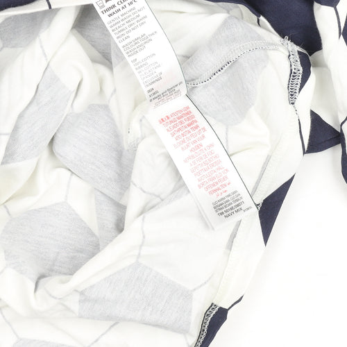 Marks and Spencer Boys Black & White Long Sleeve Cotton Sports T-Shirt 13-14 Yrs