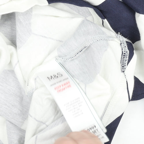 Marks and Spencer Boys Black & White Long Sleeve Cotton Sports T-Shirt 13-14 Yrs