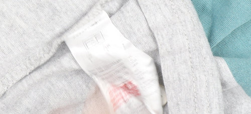 F&F Mens Grey Colourblock Cotton Blend Polo Shirt Size L