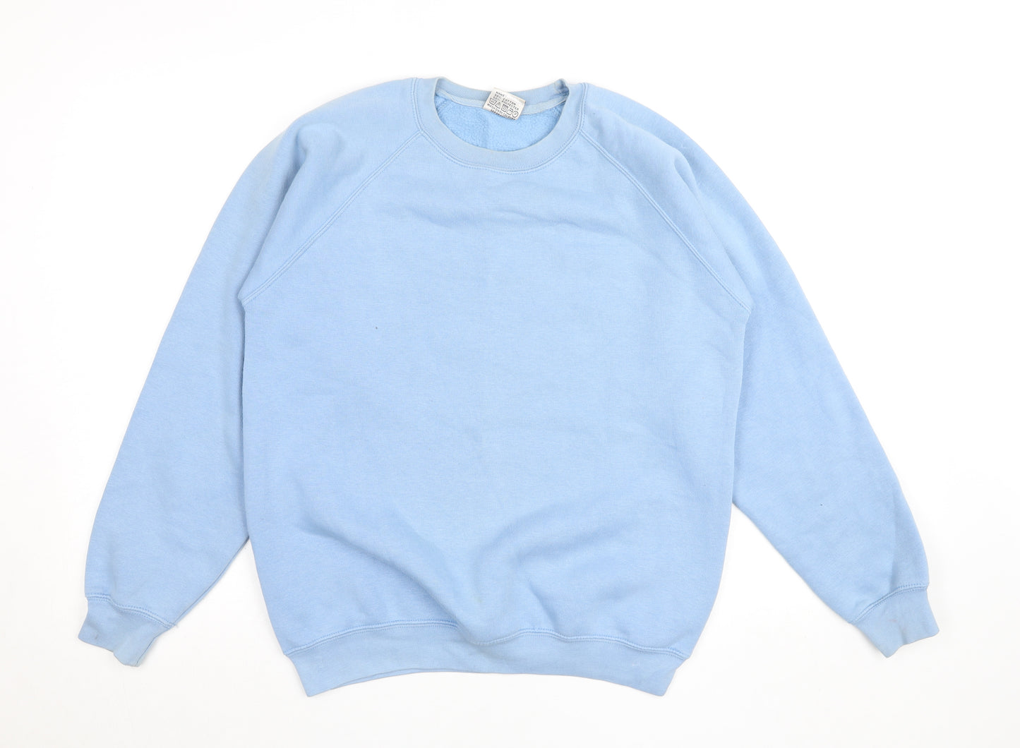 Sportex Womens Blue Pullover Sweatshirt M Cotton Blend Classic Fit