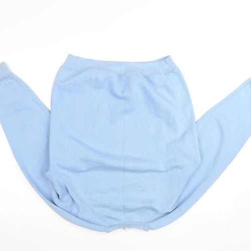 Sportex Womens Blue Pullover Sweatshirt M Cotton Blend Classic Fit