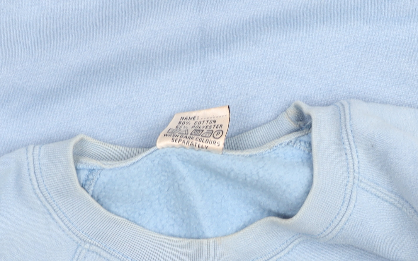 Sportex Womens Blue Pullover Sweatshirt M Cotton Blend Classic Fit