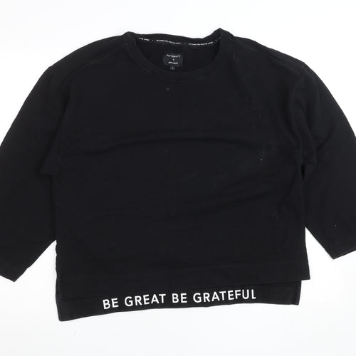 Patternity x John Lewis Black Cotton Blend Women's L Sweatshirt