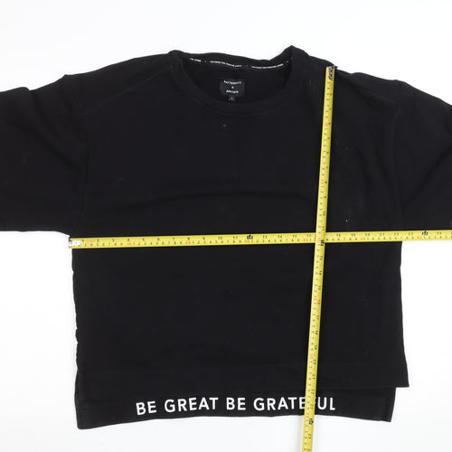 Patternity x John Lewis Black Cotton Blend Women's L Sweatshirt