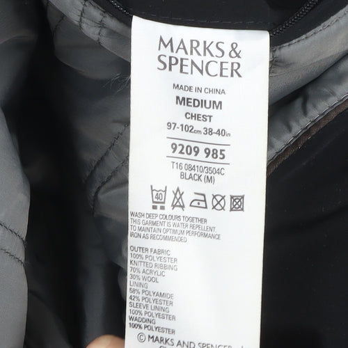 Marks & Spencer Collezione Men's Black Medium Water Repellent Jacket