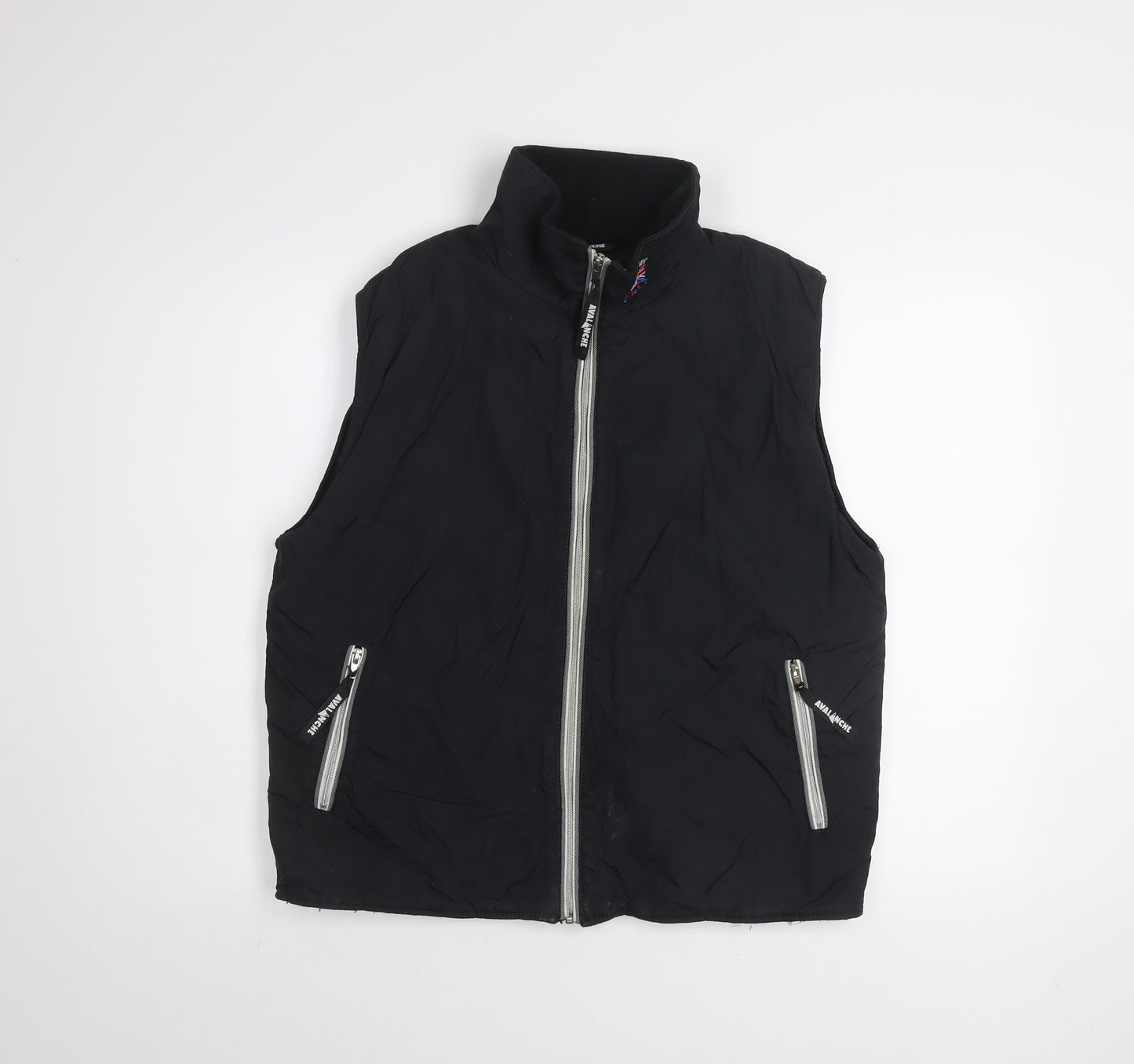 Avalanche Men's Black Nylon Ski Waistcoat Bodywarmer Size S