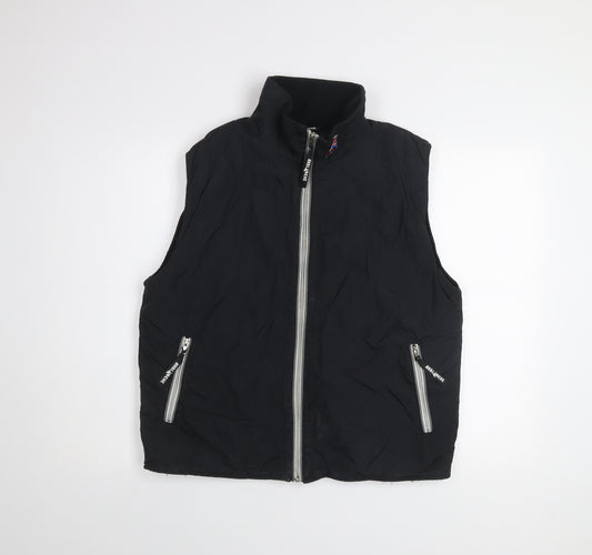 Avalanche Men's Black Nylon Ski Waistcoat Bodywarmer Size S