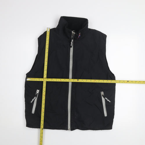Avalanche Men's Black Nylon Ski Waistcoat Bodywarmer Size S