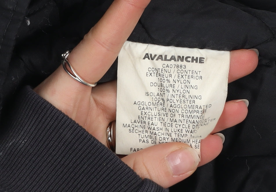 Avalanche Men's Black Nylon Ski Waistcoat Bodywarmer Size S