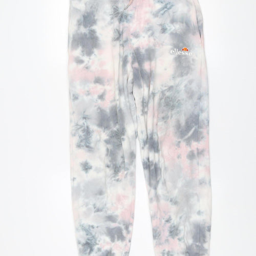 Ellesse Women’s Multicoloured Tie Dye Jogger Trousers UK 10 Cotton